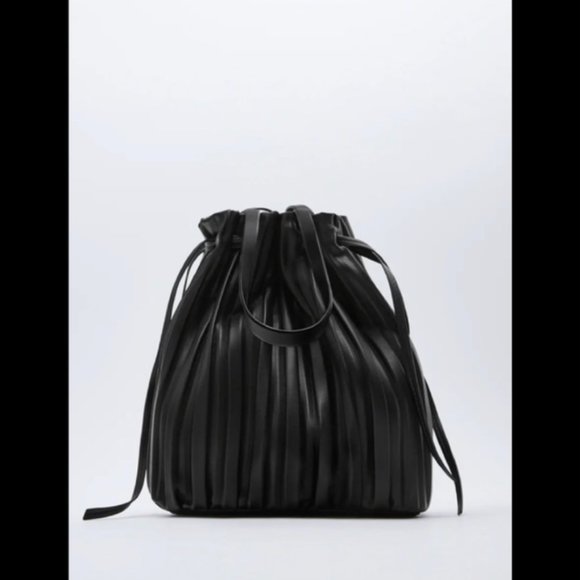 Zara Handbags - Zara Pleated Bucket bag.